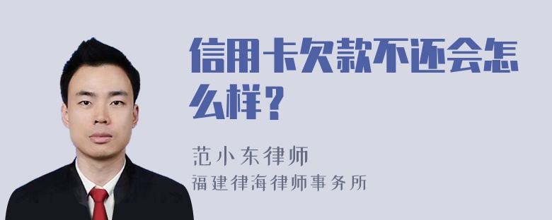 信用卡欠款不还会怎么样？