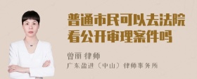 普通市民可以去法院看公开审理案件吗