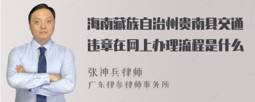 海南藏族自治州贵南县交通违章在网上办理流程是什么