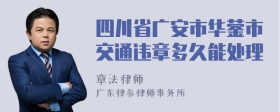 四川省广安市华蓥市交通违章多久能处理