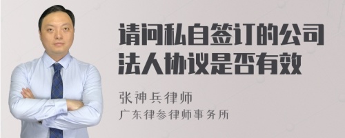 请问私自签订的公司法人协议是否有效