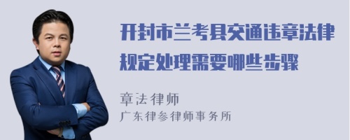 开封市兰考县交通违章法律规定处理需要哪些步骤