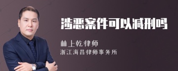 涉恶案件可以减刑吗