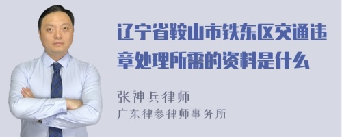 辽宁省鞍山市铁东区交通违章处理所需的资料是什么