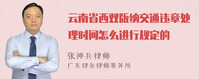 云南省西双版纳交通违章处理时间怎么进行规定的