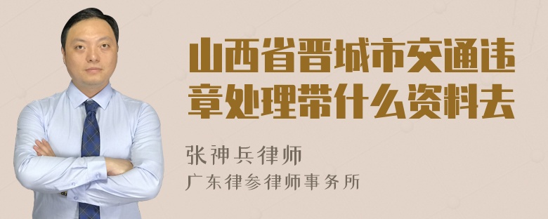 山西省晋城市交通违章处理带什么资料去