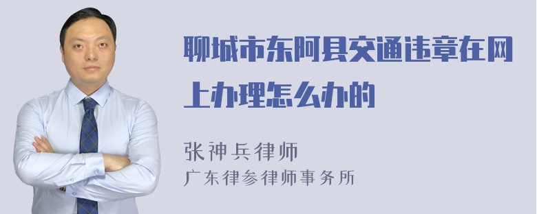 聊城市东阿县交通违章在网上办理怎么办的