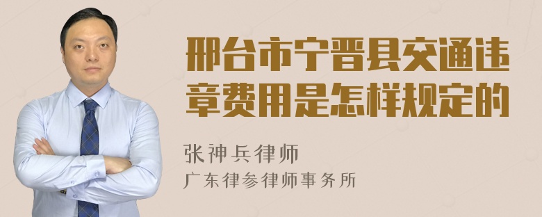 邢台市宁晋县交通违章费用是怎样规定的