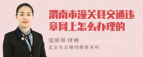 渭南市潼关县交通违章网上怎么办理的