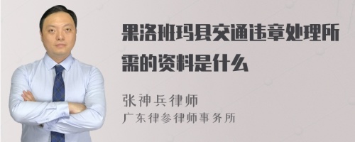 果洛班玛县交通违章处理所需的资料是什么