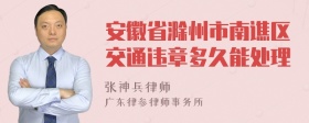 安徽省滁州市南谯区交通违章多久能处理