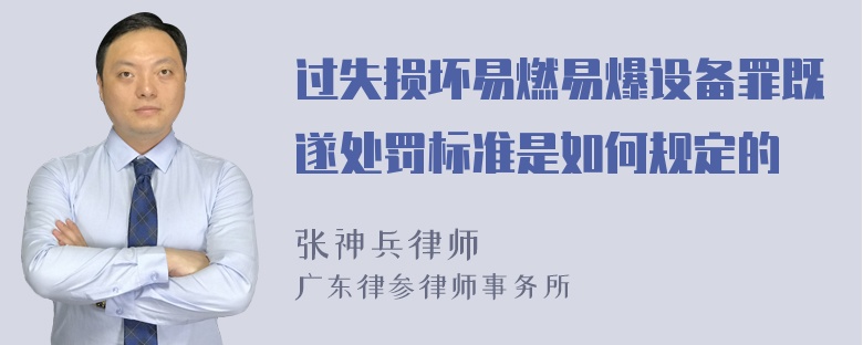 过失损坏易燃易爆设备罪既遂处罚标准是如何规定的