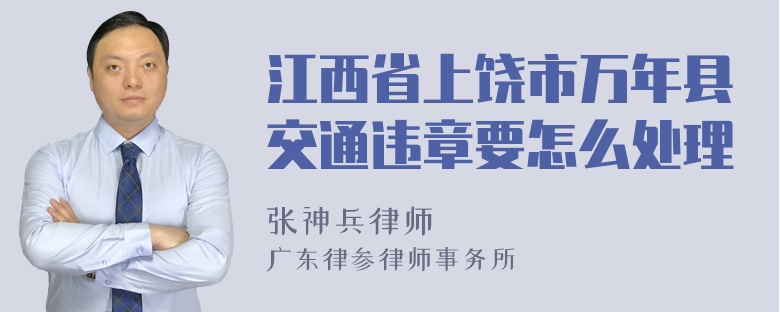 江西省上饶市万年县交通违章要怎么处理