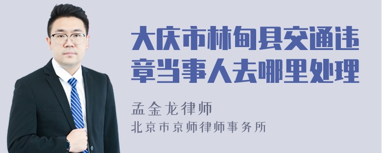 大庆市林甸县交通违章当事人去哪里处理