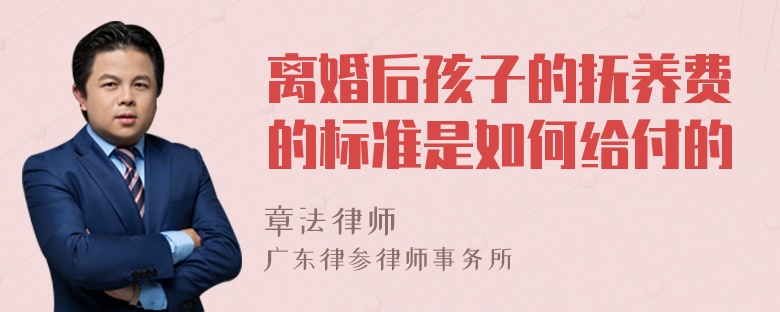 离婚后孩子的抚养费的标准是如何给付的