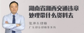 湖南省湘西交通违章处理带什么资料去