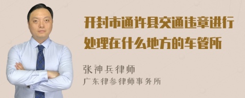 开封市通许县交通违章进行处理在什么地方的车管所