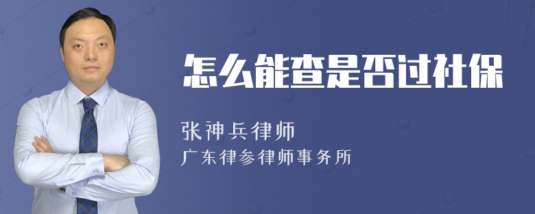 怎么能查是否过社保