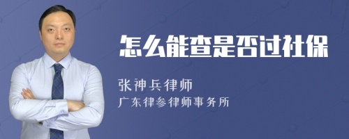 怎么能查是否过社保