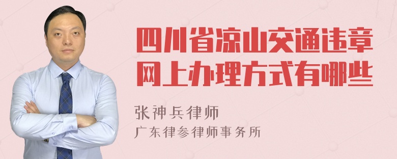 四川省凉山交通违章网上办理方式有哪些