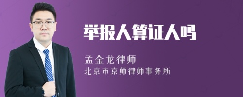 举报人算证人吗