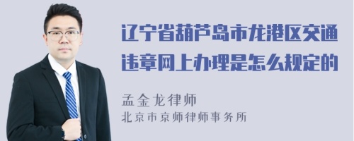 辽宁省葫芦岛市龙港区交通违章网上办理是怎么规定的