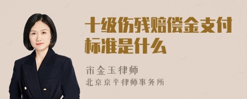 十级伤残赔偿金支付标准是什么