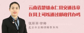 云南省楚雄永仁县交通违章在网上可以通过邮政代办吗