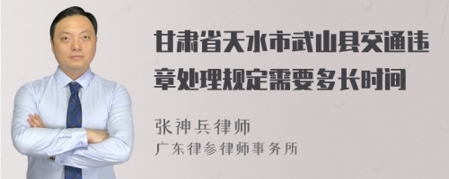 甘肃省天水市武山县交通违章处理规定需要多长时间