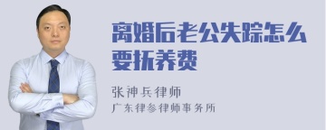 离婚后老公失踪怎么要抚养费