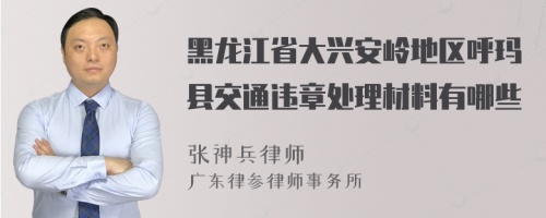 黑龙江省大兴安岭地区呼玛县交通违章处理材料有哪些