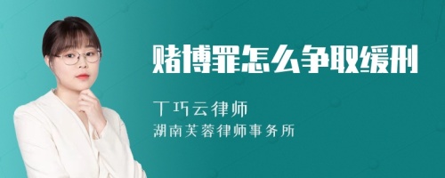 赌博罪怎么争取缓刑