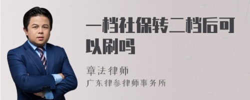 一档社保转二档后可以刷吗