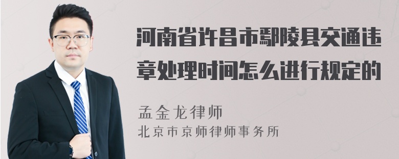 河南省许昌市鄢陵县交通违章处理时间怎么进行规定的