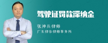 驾驶证罚款滞纳金