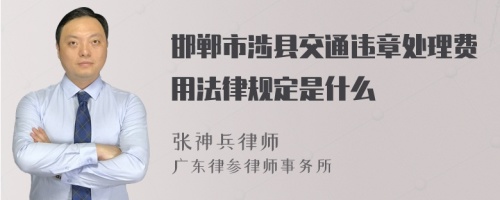 邯郸市涉县交通违章处理费用法律规定是什么