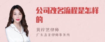 公司改名流程是怎样的