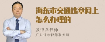 海东市交通违章网上怎么办理的