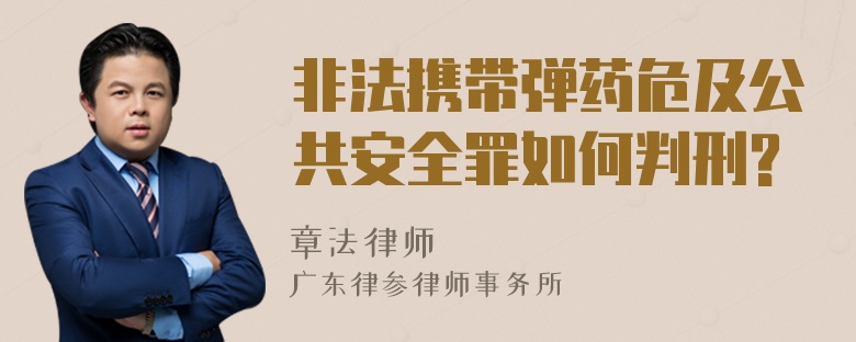 非法携带弹药危及公共安全罪如何判刑?