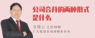 公司合并的两种形式是什么