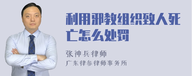 利用邪教组织致人死亡怎么处罚