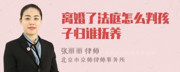 离婚了法庭怎么判孩子归谁抚养