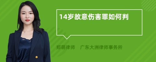 14岁故意伤害罪如何判