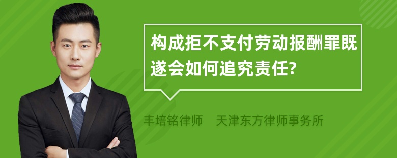 构成拒不支付劳动报酬罪既遂会如何追究责任?