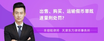 出售、购买、运输假币罪既遂量刑处罚?