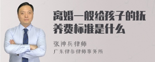 离婚一般给孩子的抚养费标准是什么