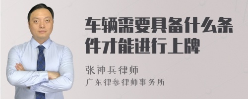 车辆需要具备什么条件才能进行上牌