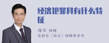 经济犯罪具有什么特征