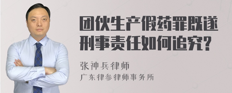 团伙生产假药罪既遂刑事责任如何追究?