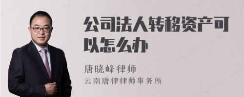 公司法人转移资产可以怎么办